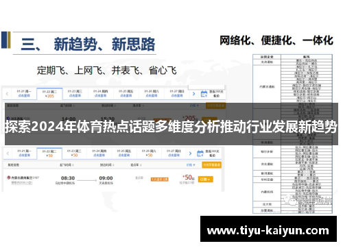 探索2024年体育热点话题多维度分析推动行业发展新趋势